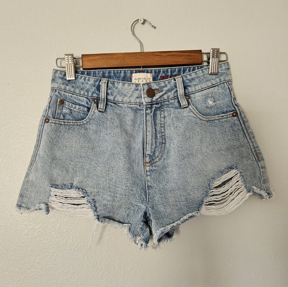 Alice + Olivia You Look Amazing Denim Shorts 25